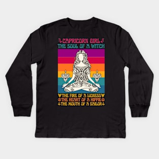 Capricorn Girl Facts Capricorn Girl Astrology Sign Kids Long Sleeve T-Shirt
